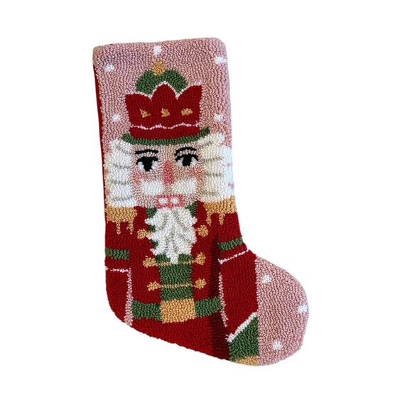 Peking Handicraft NUTCRACKER Hook Stocking 20in Pink Christmas Holiday Decor NEW - Picture 14 of 14